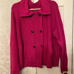 Pink 6 button cardigan sweater XXL
